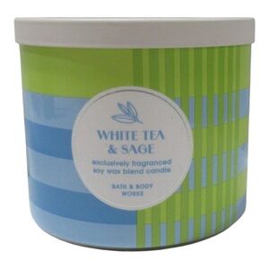 Bath and Body Works White Tea & Sage Three Wick Candle